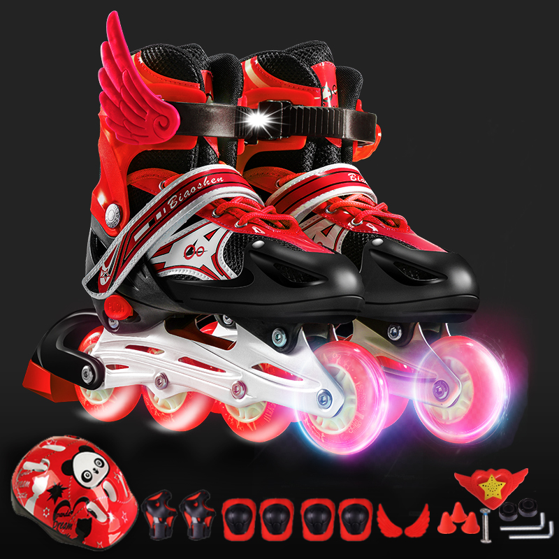 Musical slender shoes + protective gear + helmet + gift pack